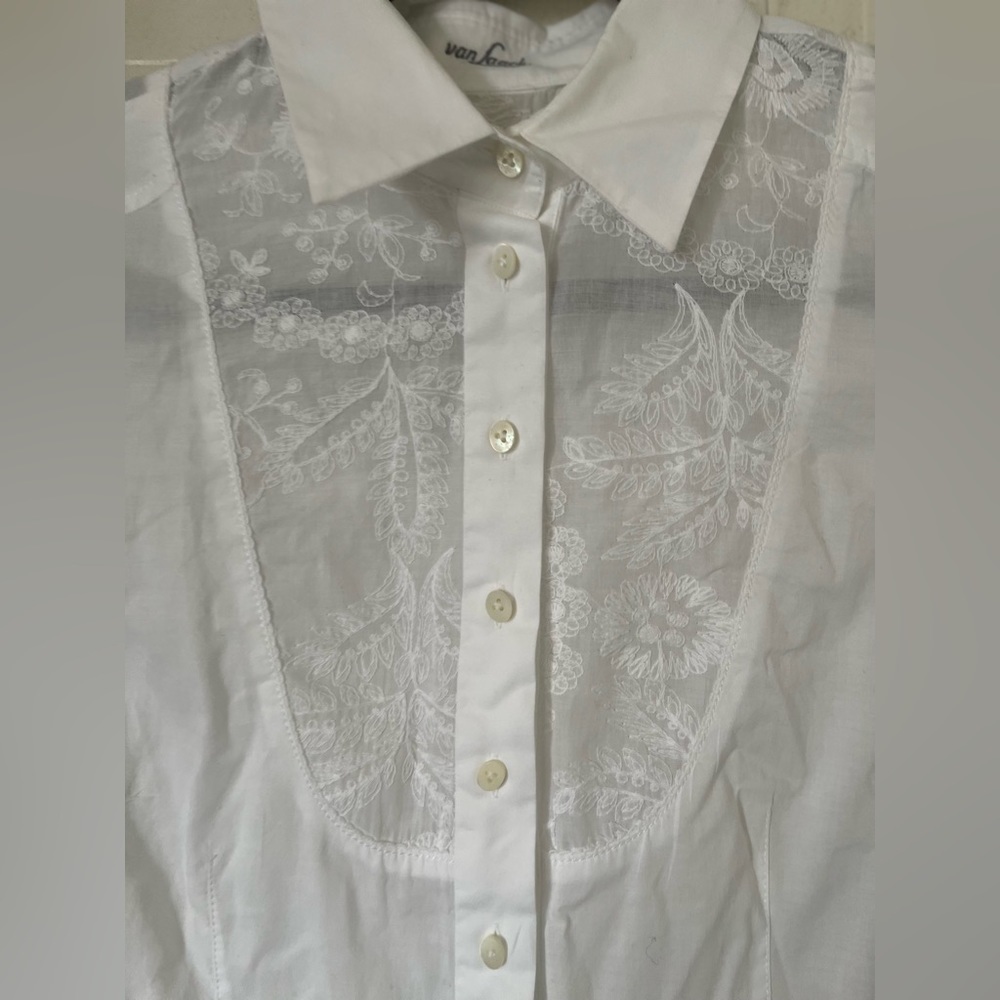 VAN LAACK embroidered button-down blouse - Picture 10 of 11
